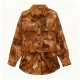 Women's Brown Tie-Dye Belted Shirt