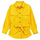 Yellow Polka Dot Belted Shirt